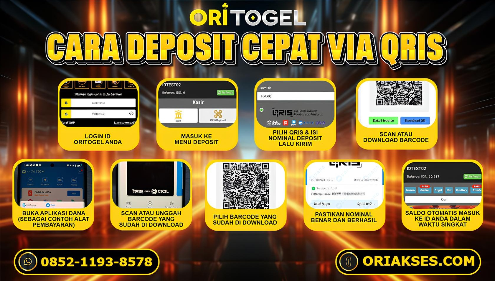 CARA DEPOSIT CEPAT VIA QRIS ORITOGEL